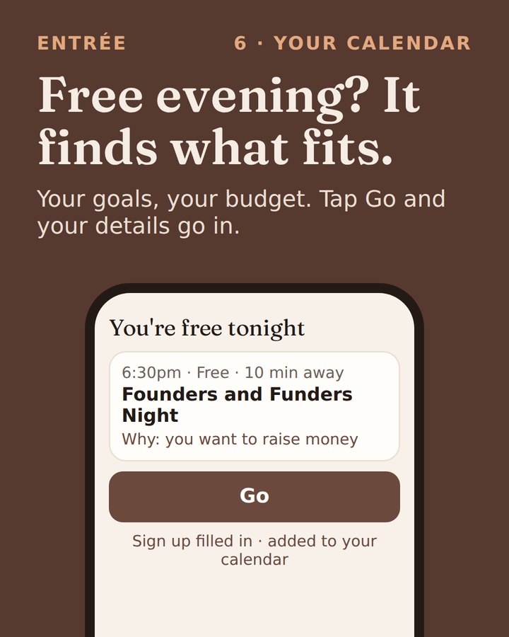 A free evening with an event that fits, and a Go button